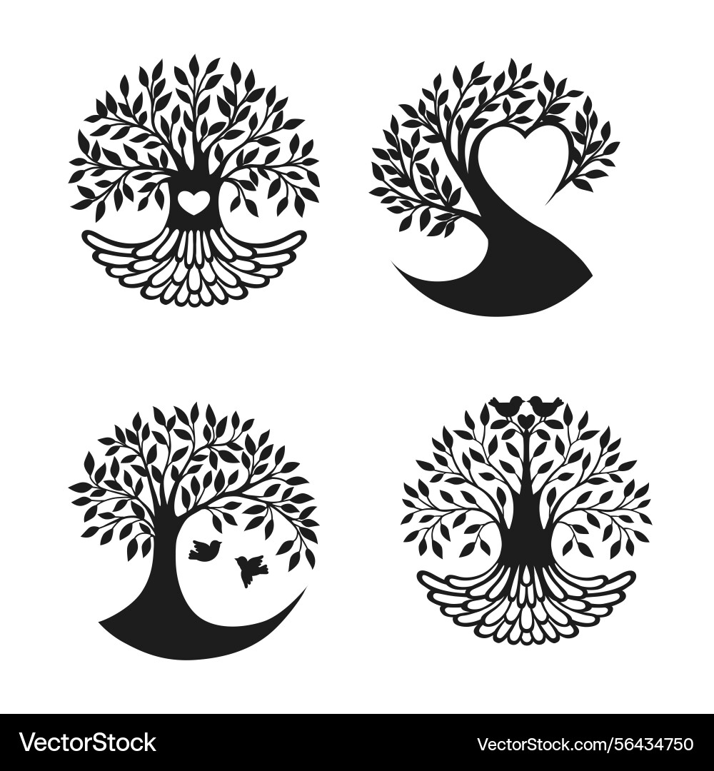 Tree with branch and leaves Tree with branch and leaves vector image