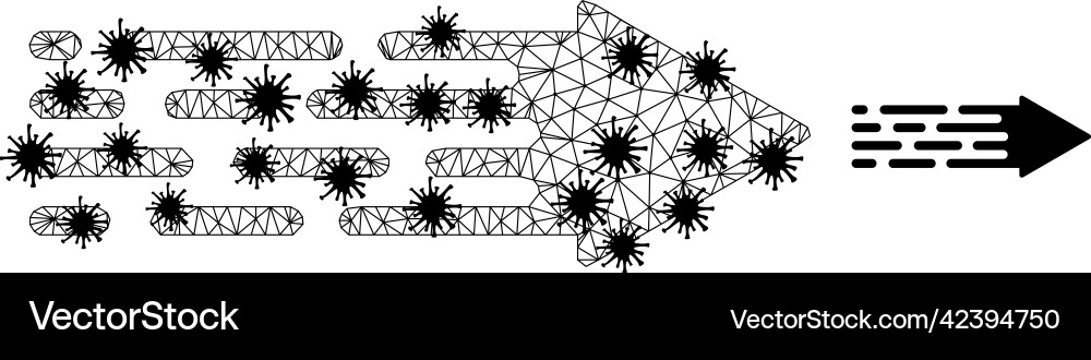 Wireframe mesh transition arrow pictograms Wireframe mesh transition arrow pictograms Vector Image