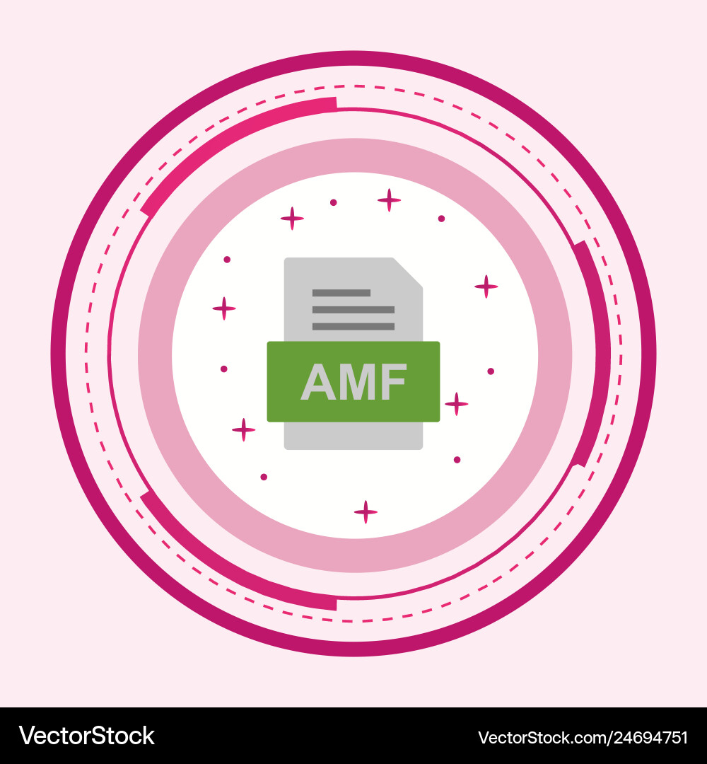 Amf file document icon Vector Image