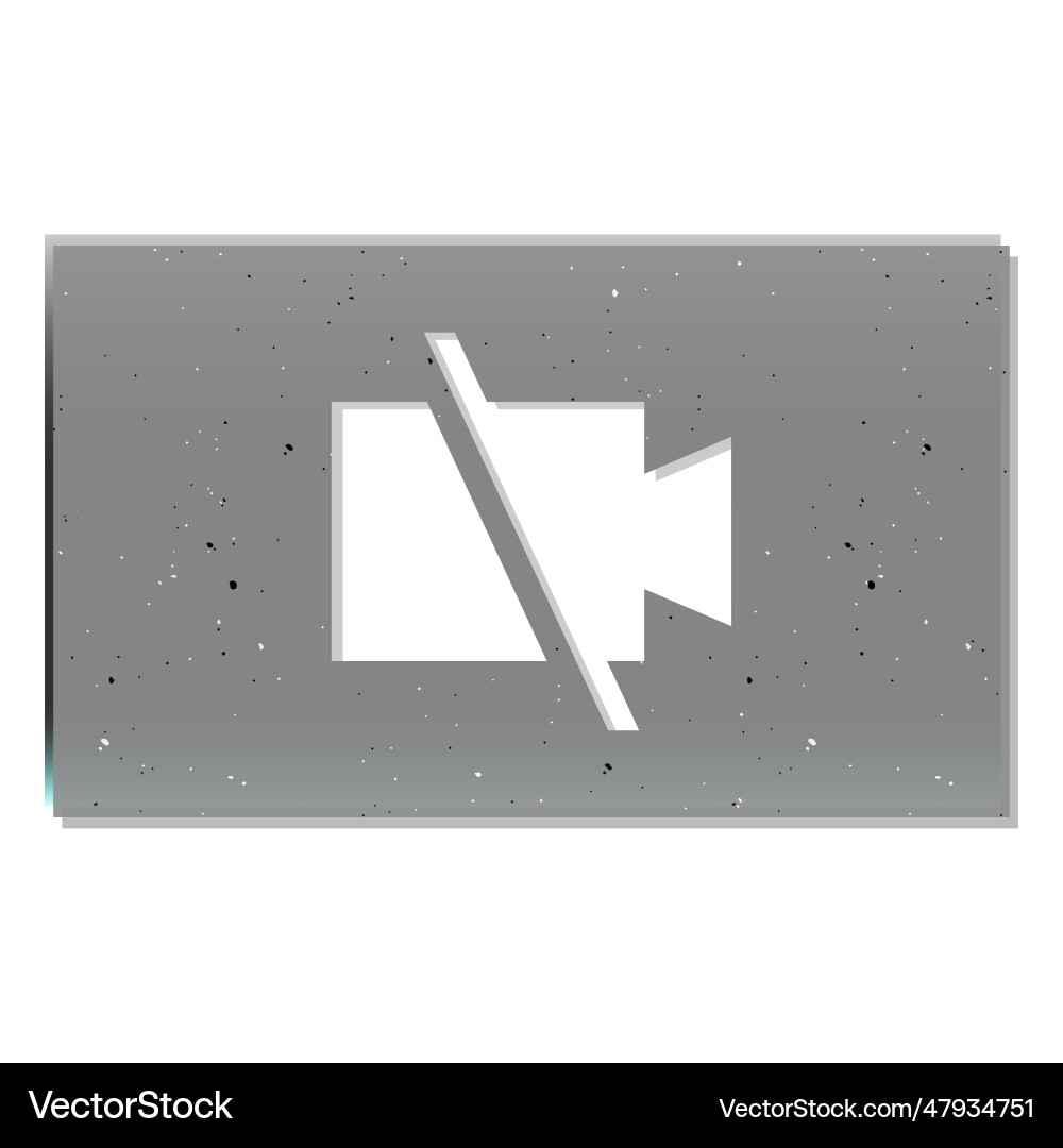 Camera off button rectangle icon vector image