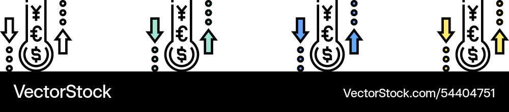 Cashflow-Ikone grün blau und gelb Cashflow-Ikone grün blau und gelb vektorbild