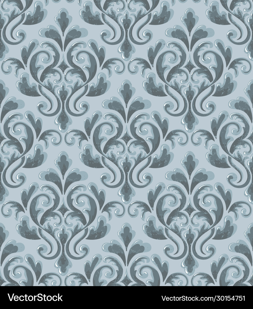 Damask Emboss Pattern Vector Image