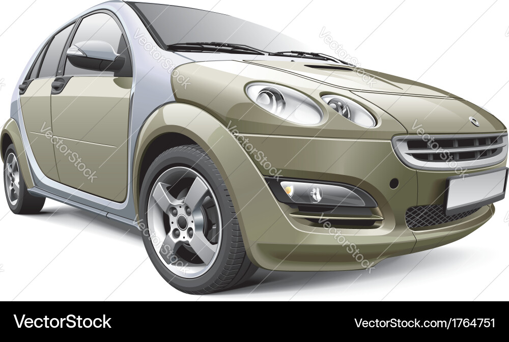 European Microcar Hatchback Vector Image
