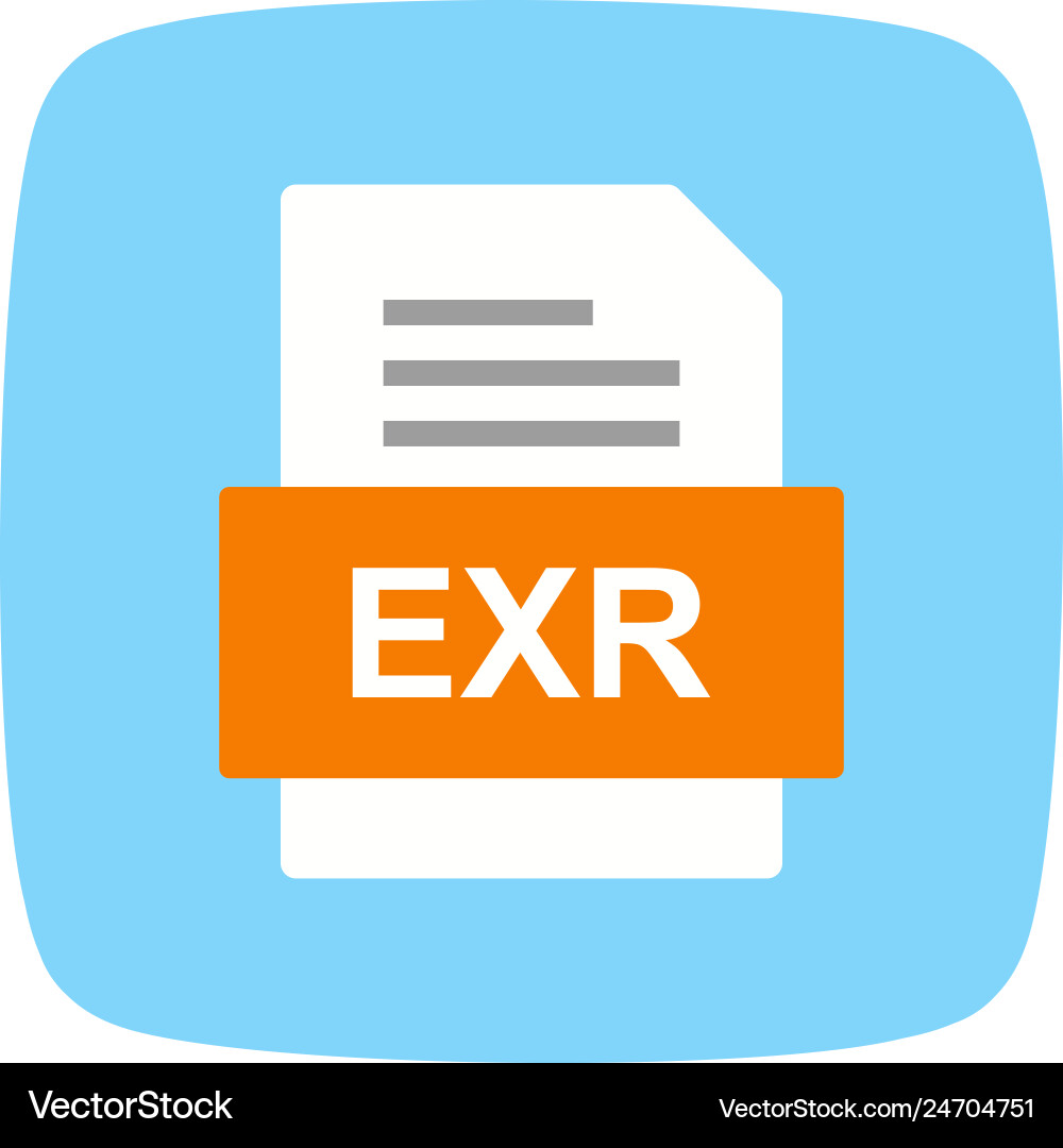 Exr file document icon vector image