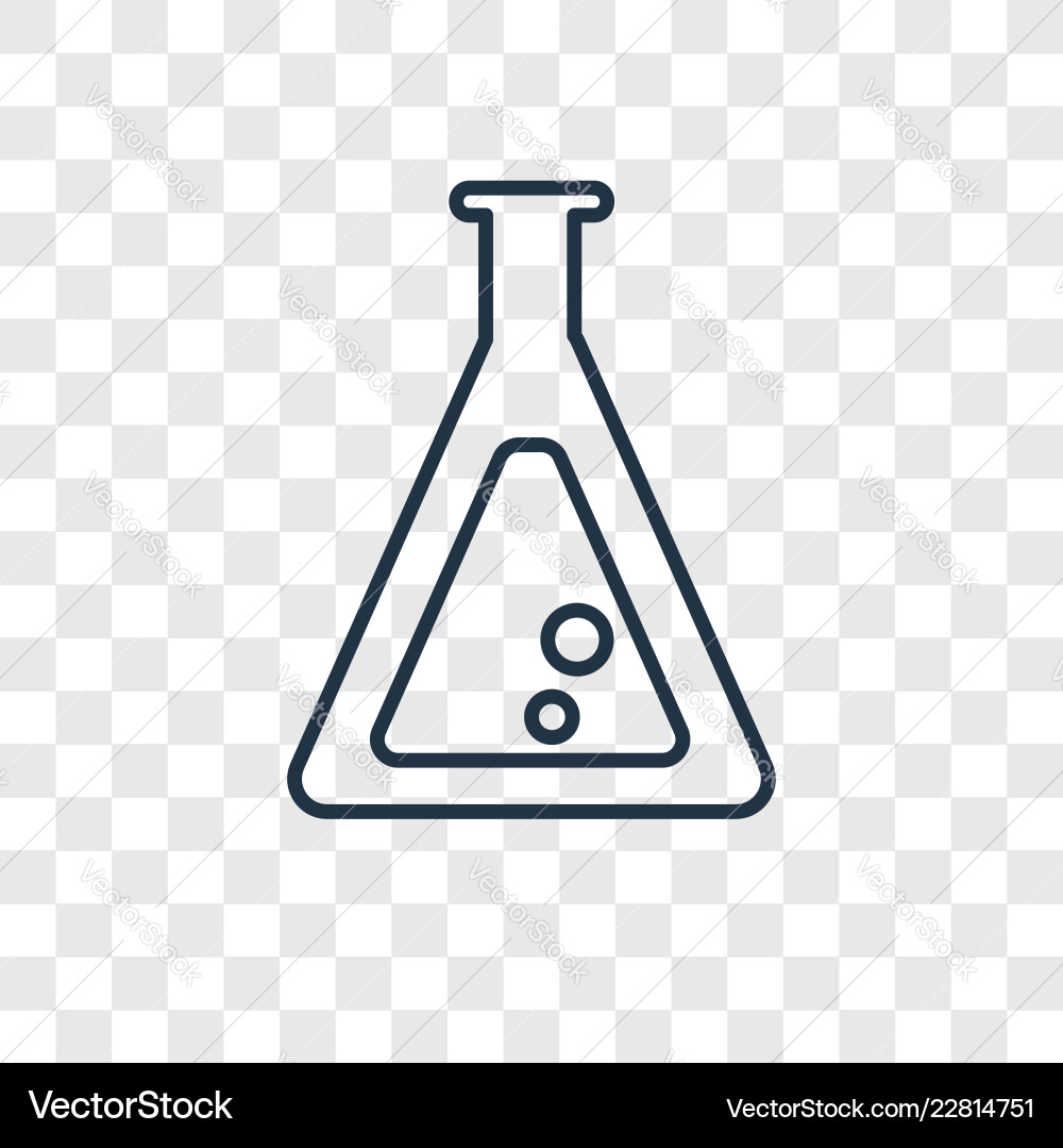 Flask concept linear icon isolated on transparent Flask concept linear icon isolated on transparent vector image