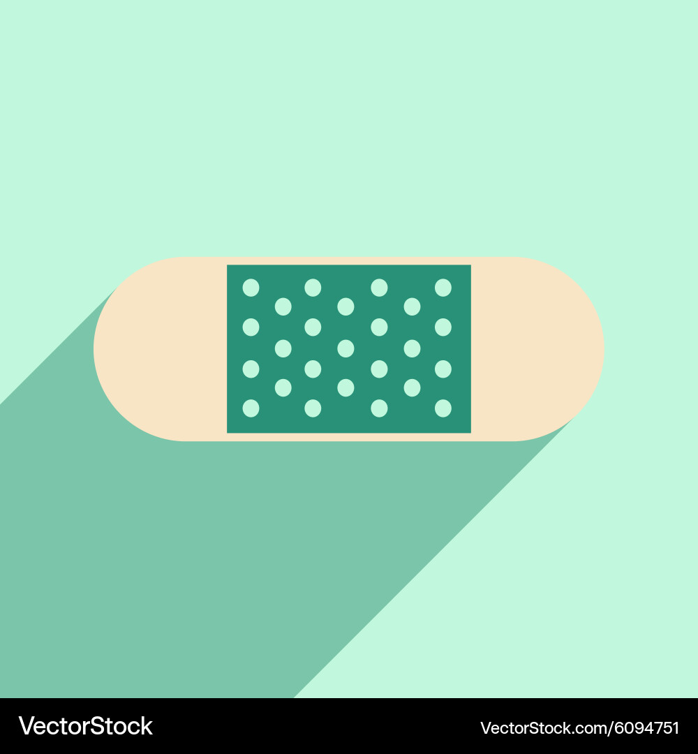 Flat with shadow icon and mobile application vector image