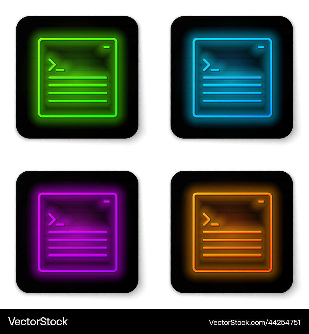 Glowing neon line software web developer Glowing neon line software web developer Vector Image