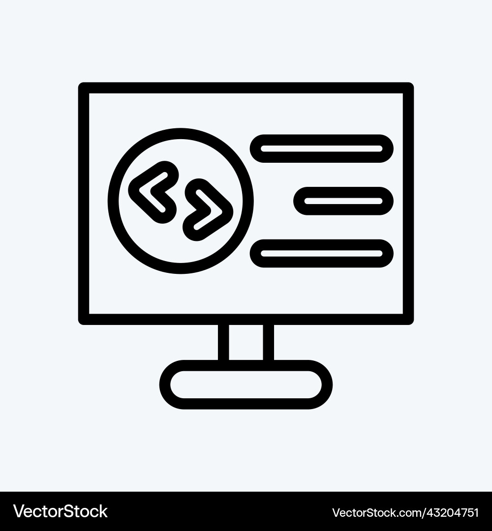 Icon computer programming suitable for education Icon computer programming suitable for education vector image