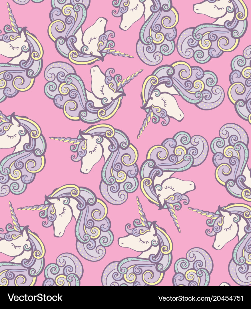 Magical Unicorn Pattern vector image
