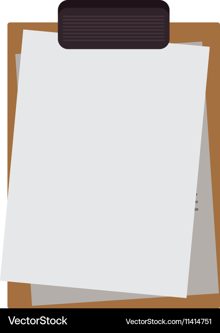 Silhouette with table notepad sheets vector image