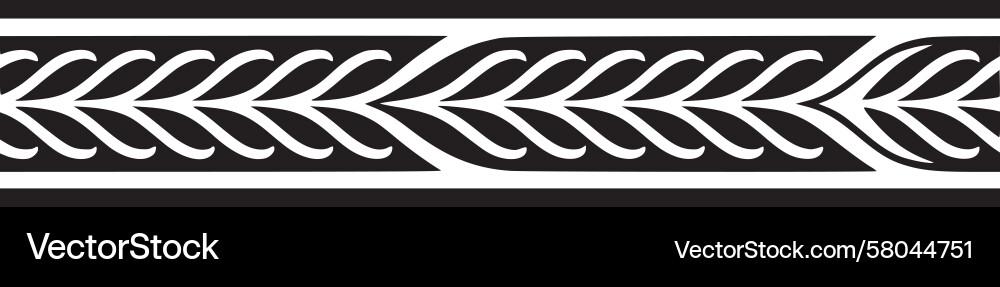 Wheat Stalk Border Pattern Vector Image