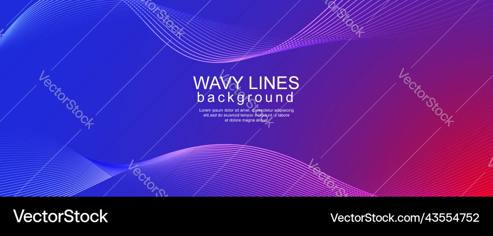 Abstract background with dynamic flowing lines vector image
