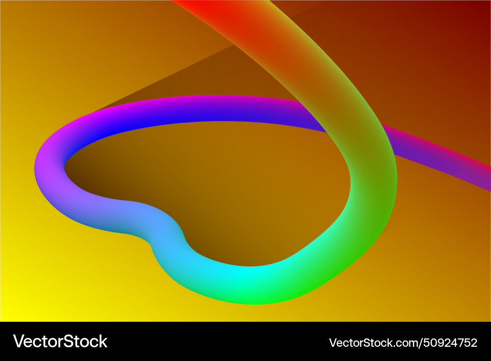 Abstract colorful curve in the shape of a heart Abstract colorful curve in the shape of a heart vector image