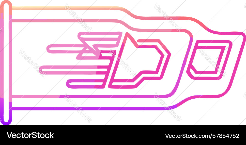 Abstract gradient flag with speed lines design Vector Image