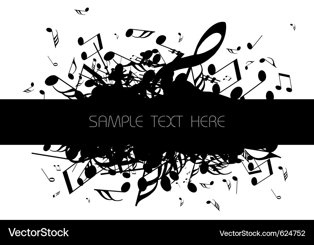 Abstract Musical Notes Background Vector Image