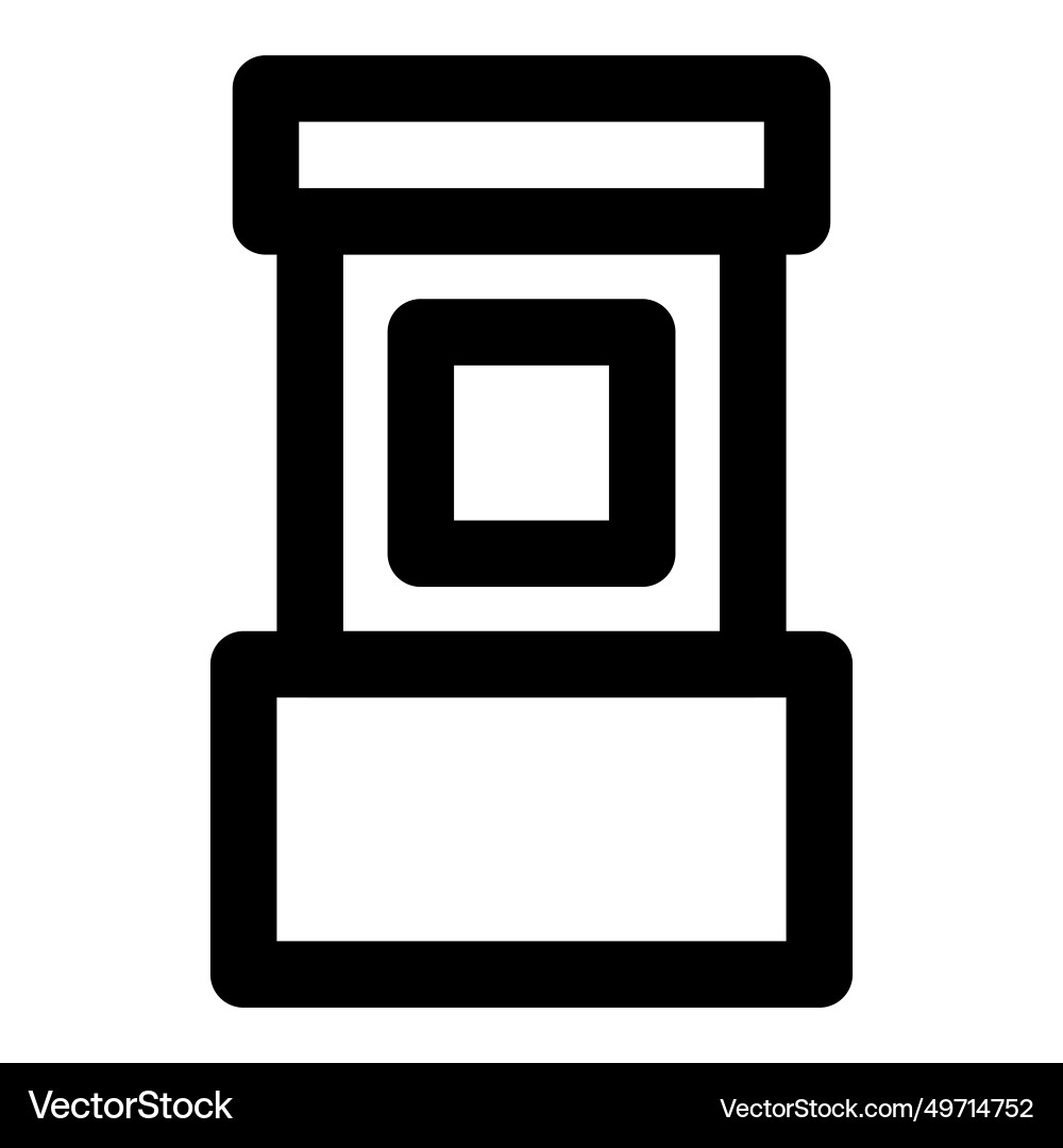 Automated device providing currency and banking vector image