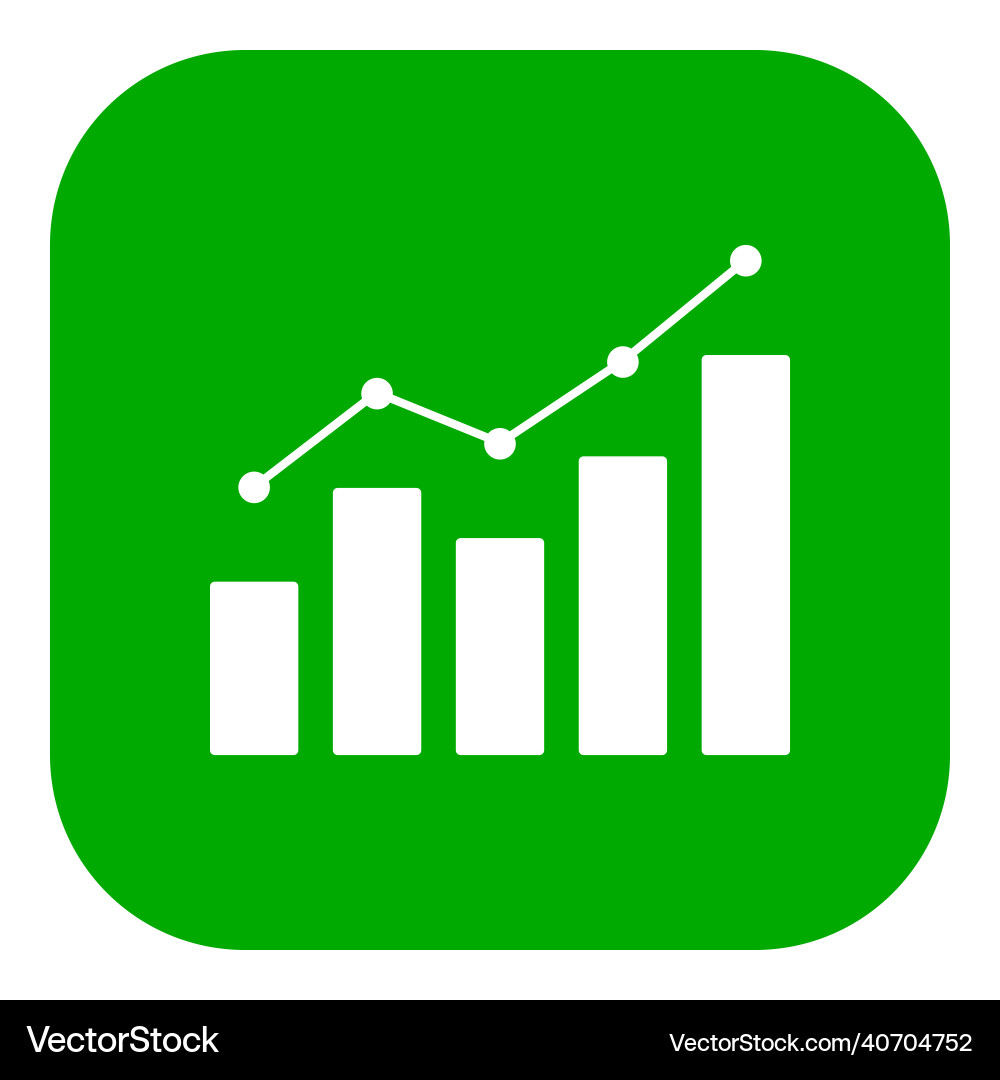 Bar Chart Icon - Data Visualization vector image
