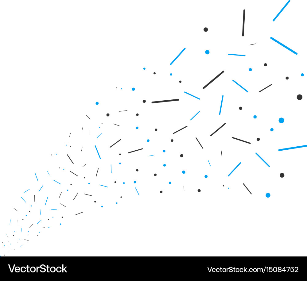 Dynamic Lines and Dots Stream vector image