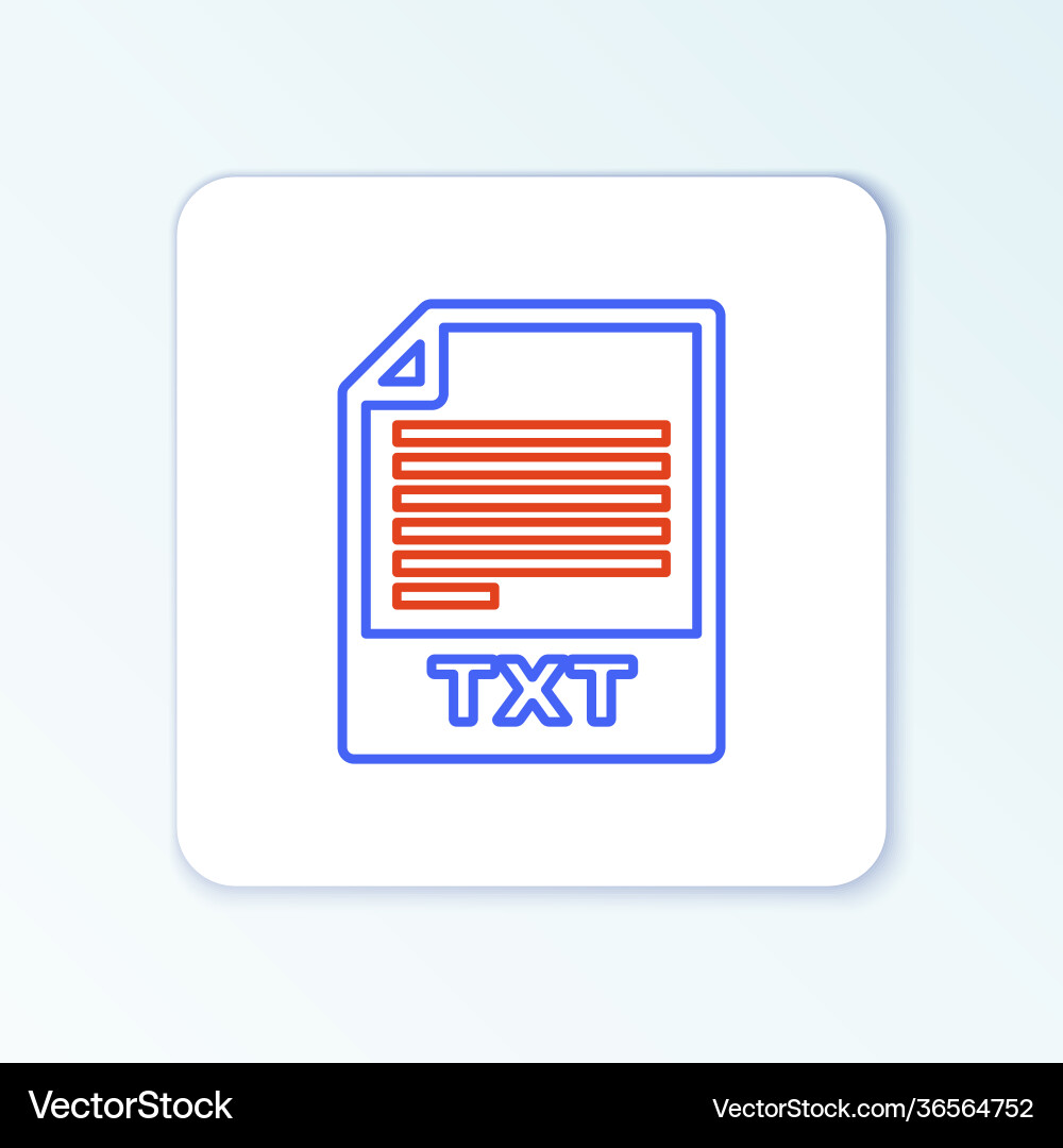 Line txt file document download button icon Line txt file document download button icon vector image