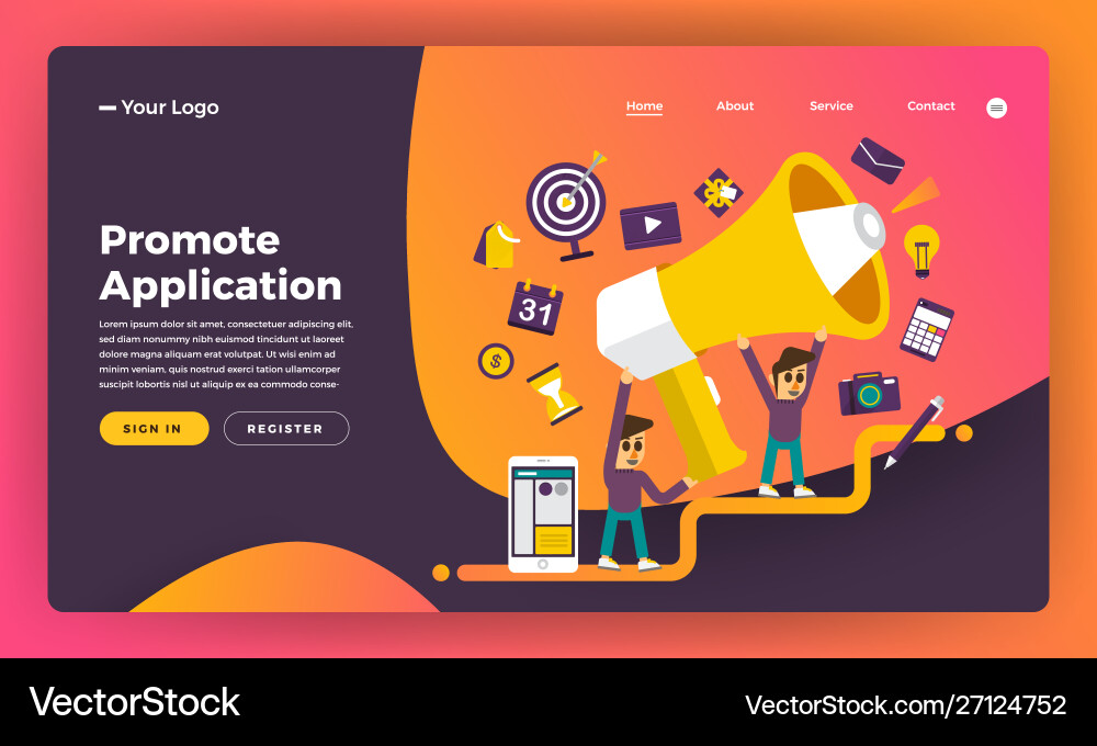 Mock-up design website flat concept Mock-up design website flat concept vector image