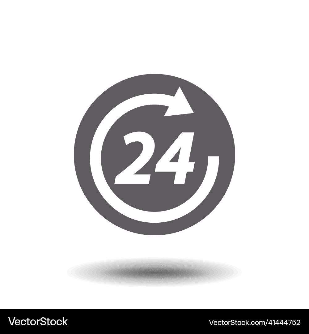 Open around the clock hours a day icon Vector Image