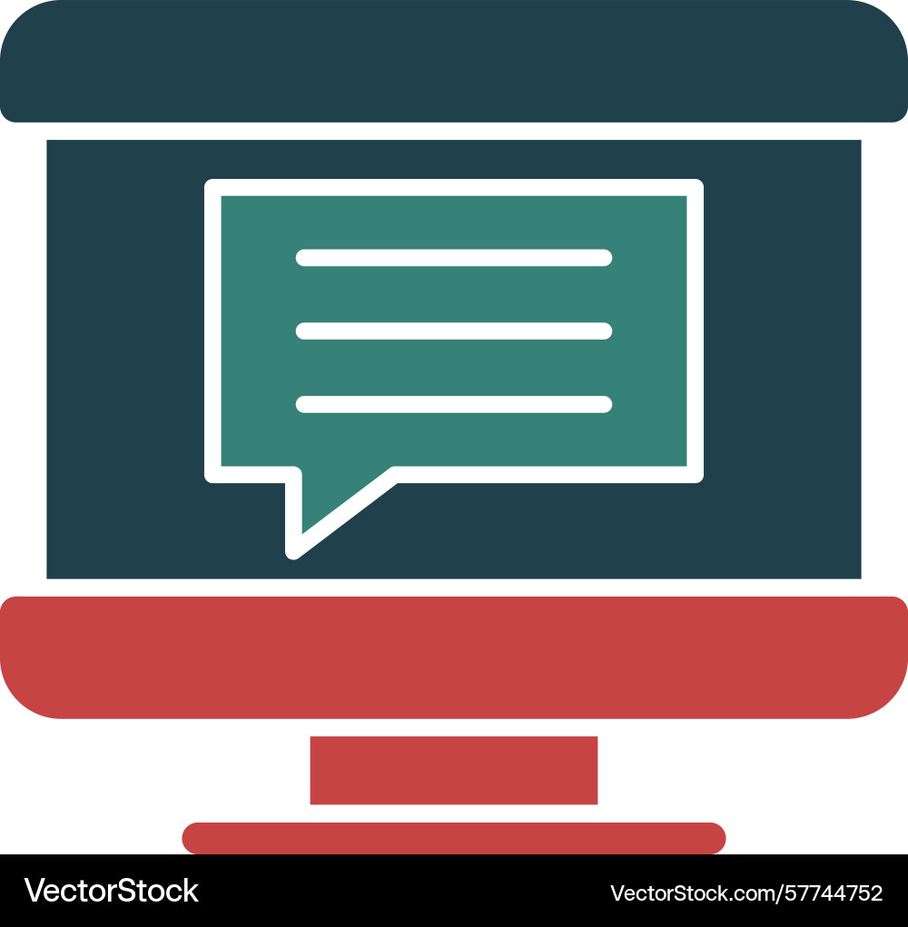 Presenter notes glyph multi color icon Vector Image