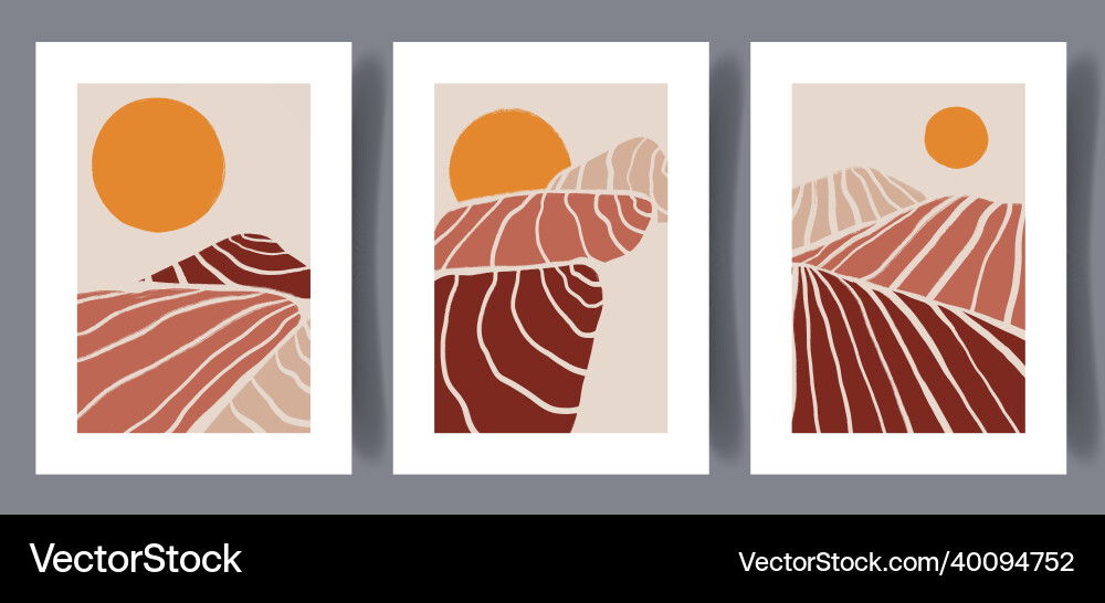 Scandinavian abstract print set Scandinavian abstract print set vector image