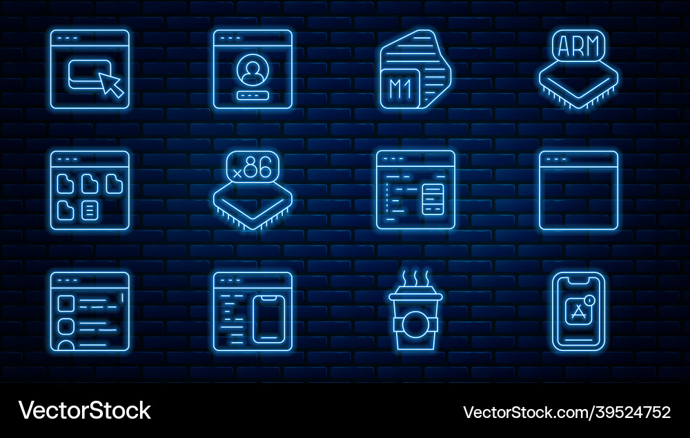 Setzen Sie mobile Apps Browser-Fensterprozessor Setzen Sie mobile Apps Browser-Fensterprozessor vektorbild