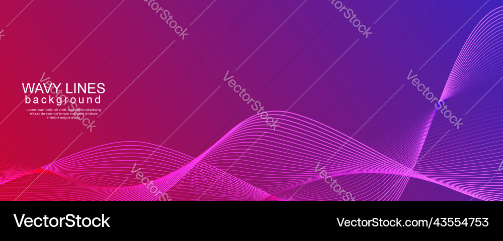 Abstract background with dynamic flowing lines vector image