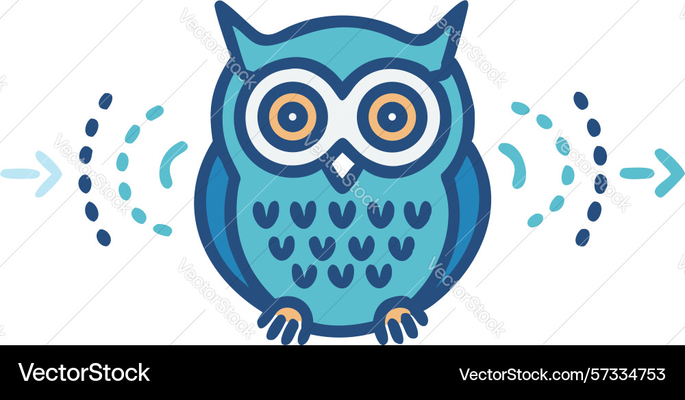 Abstract owl symbol with technological elements Vector Image