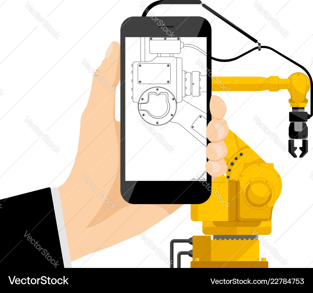 Augmented reality in engineering Royalty Free Vector Image