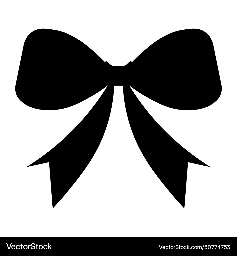 Black ribbon icon on white background Royalty Free Vector