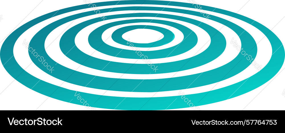 Concentric water ripples circular pattern design Vector Image