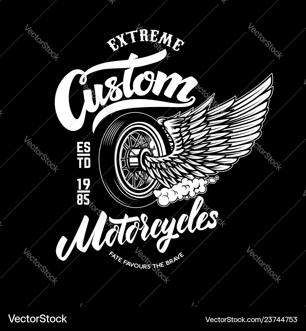 Custom Motorräder Racer Flügelrad Design Custom Motorräder Racer Flügelrad Design vektorbild