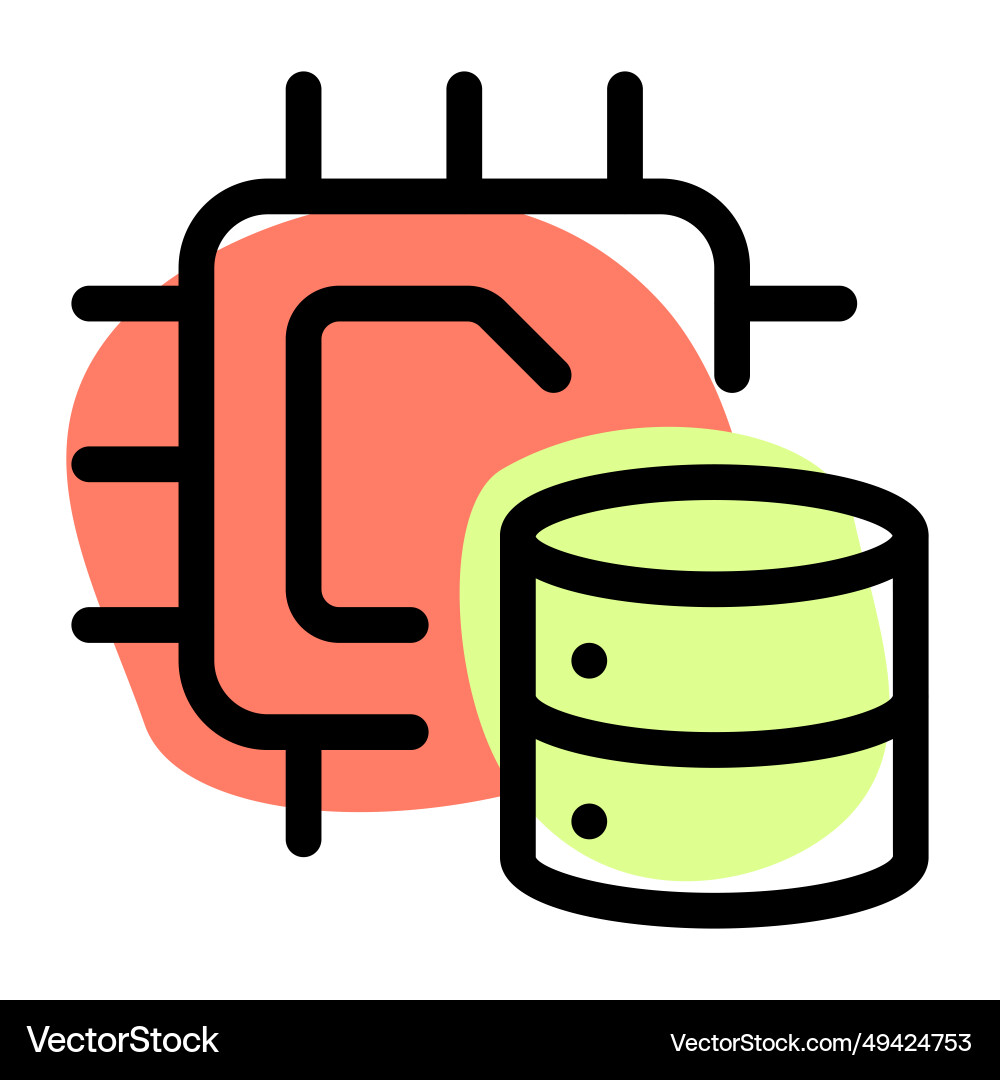 Database storage for microchip details Vector Image