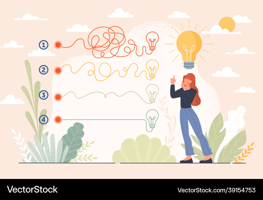 Easy solution to messy problems abstract concept Easy solution to messy problems abstract concept vector image