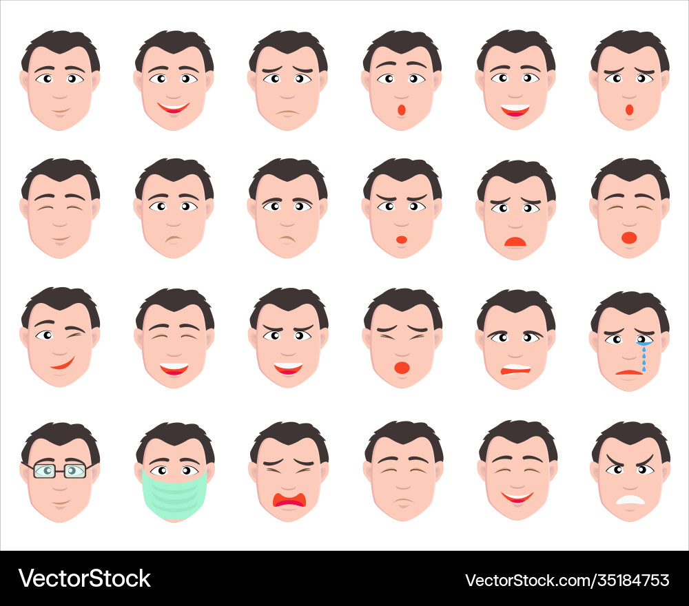 Face expression and emoticon Royalty Free Vector Image
