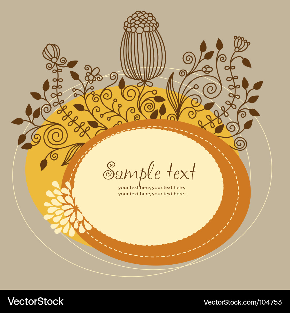 Floral Frame Border Vector Image