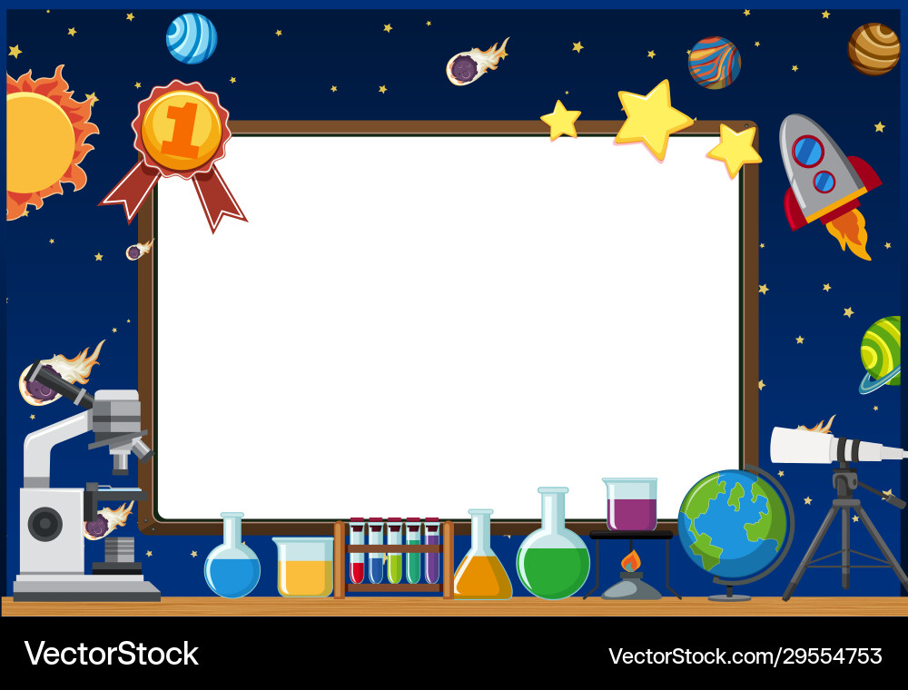Frame template design with space theme Frame template design with space theme vector image