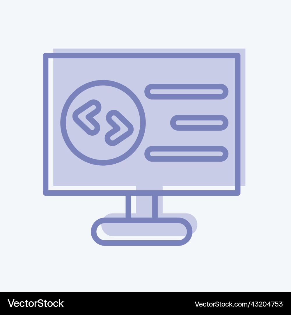 Icon computer programming suitable for education Icon computer programming suitable for education vector image