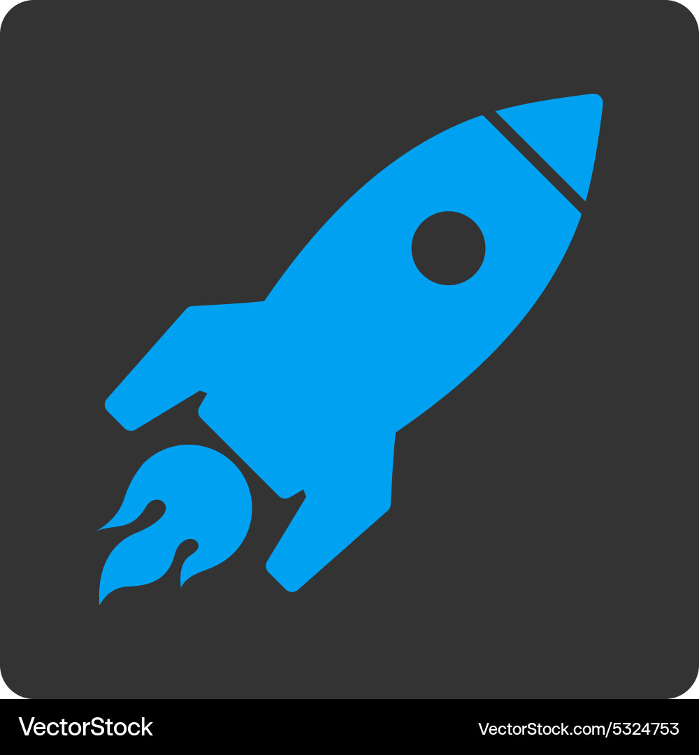 Rocket launch icon from commerce buttons overcolor vector image