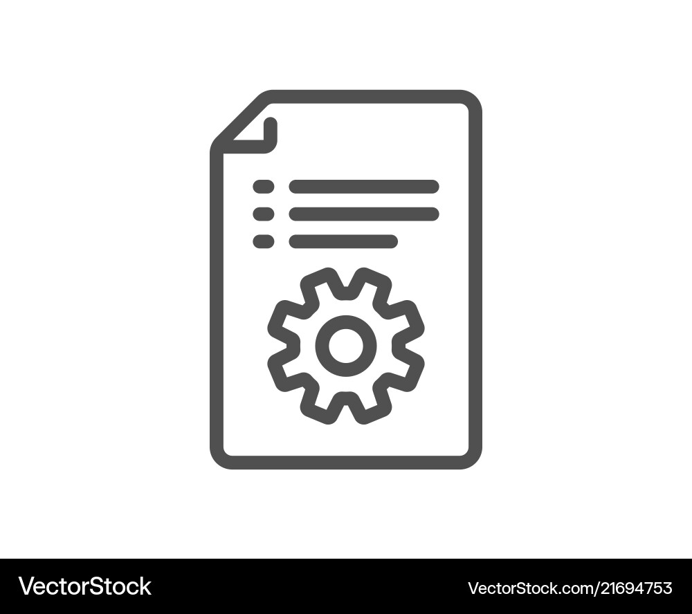 Technical documentation line icon instruction vector image