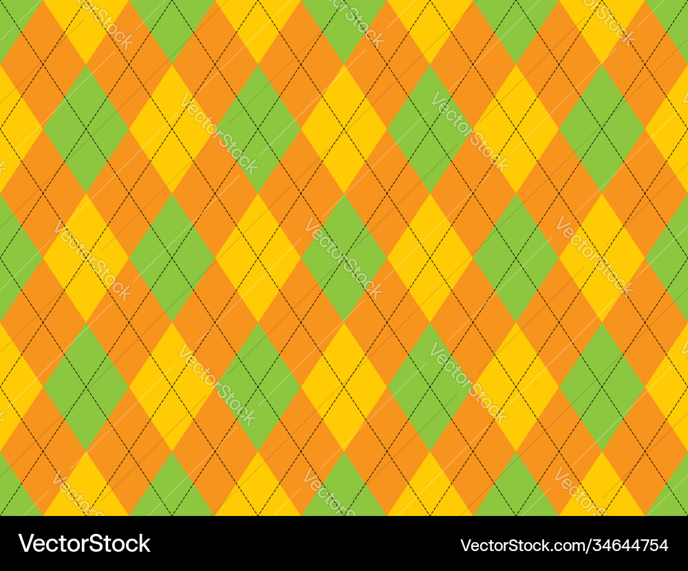 Argyle pattern seamless fabric texture background Vector Image