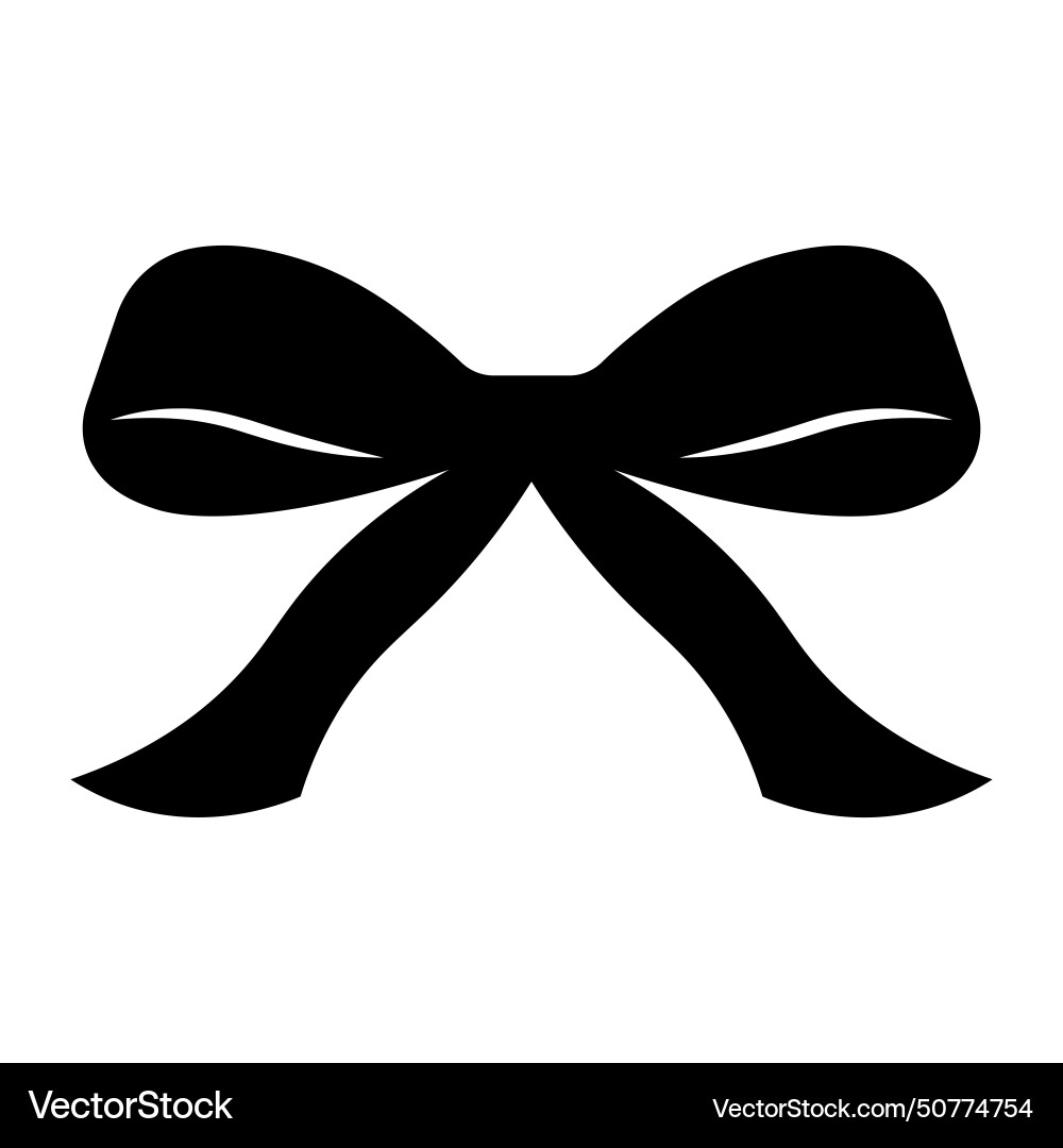 Black ribbon icon on white background Royalty Free Vector