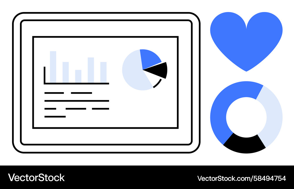 Digital Analytics Dashboard Vector Image