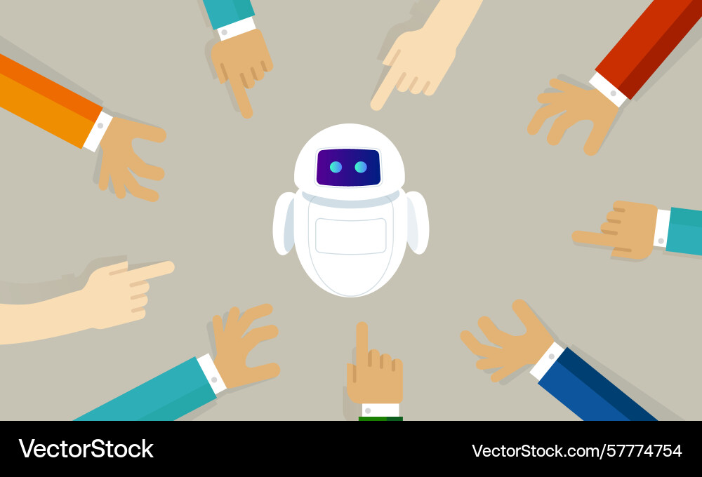 Hands with pointing fingers directed towards Hands with pointing fingers directed towards vector image
