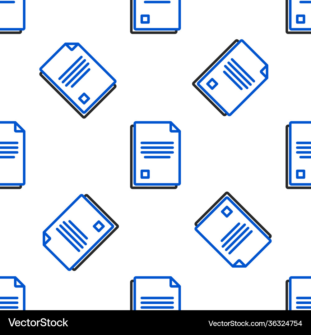 Line file document icon isolated seamless pattern Line file document icon isolated seamless pattern vector image
