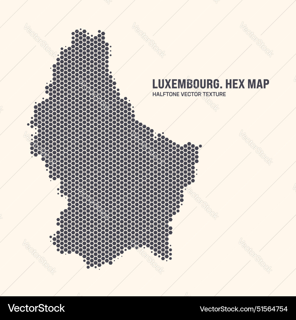 Luxembourg Hexagonal Map Pattern vector image