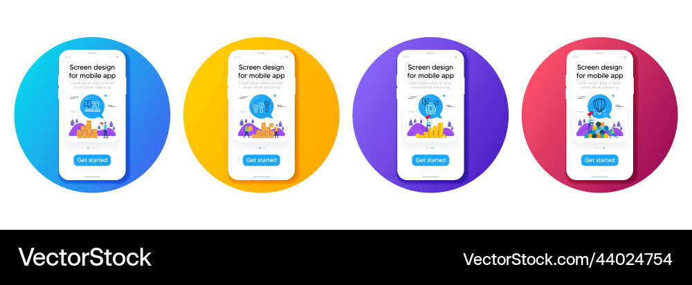 Minimal set of faq teamwork and customer Minimal set of faq teamwork and customer vector image