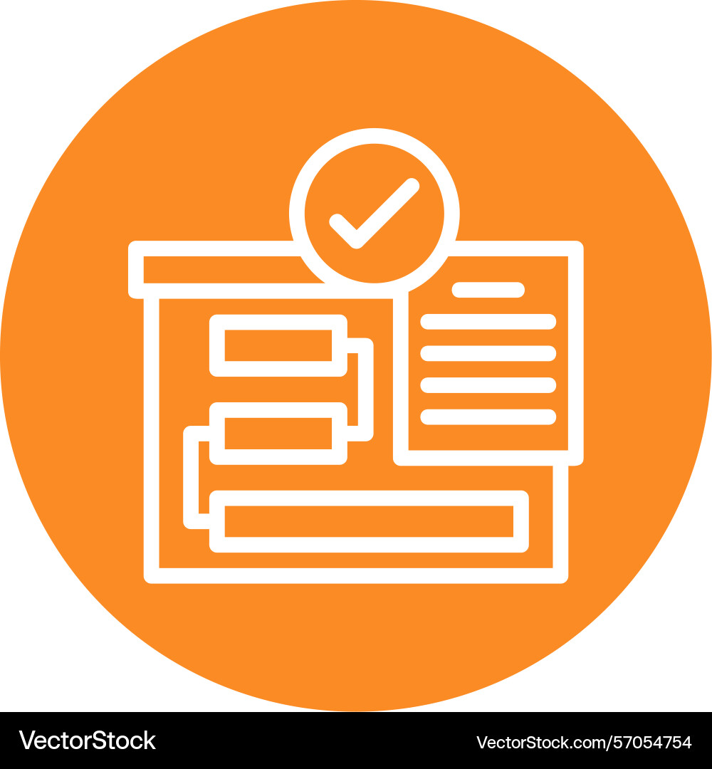 Testing line circle style icon design Vector Image